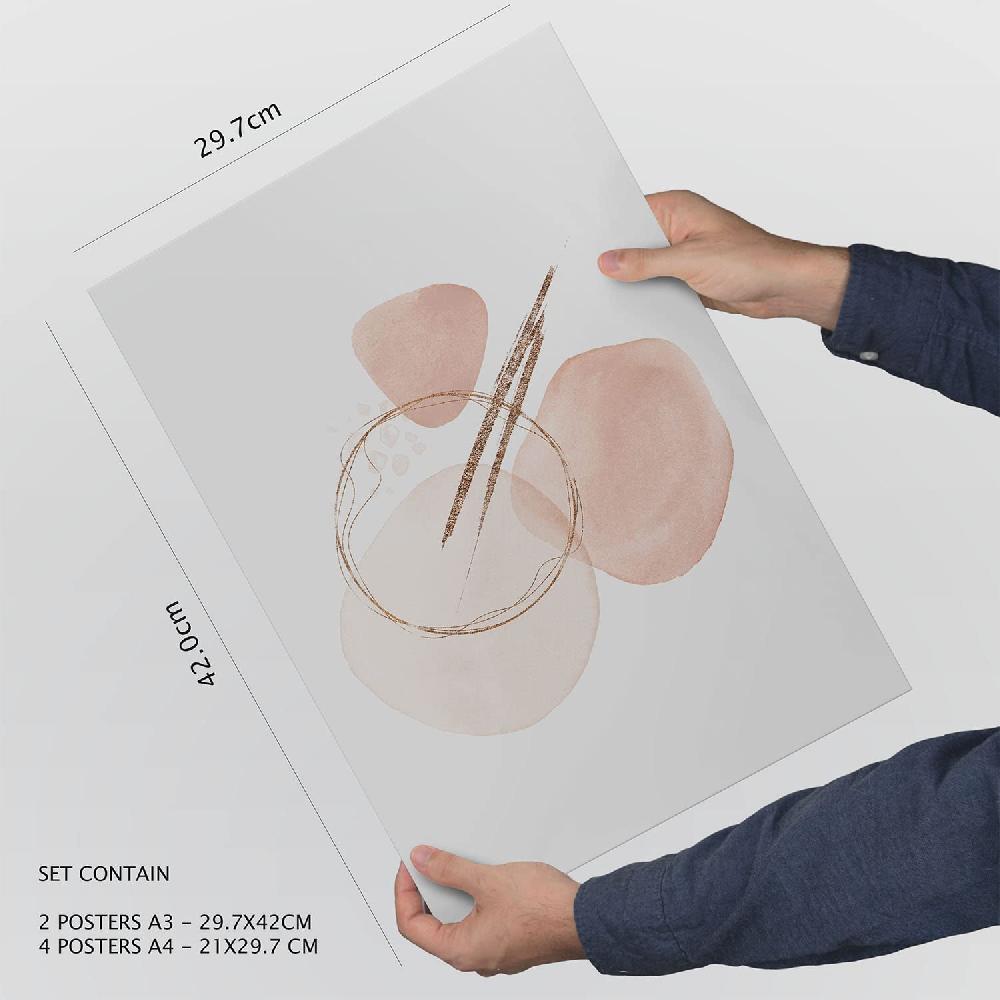 Nacnic Set De 6 Láminas De Arte Abstracto Estilo Collage