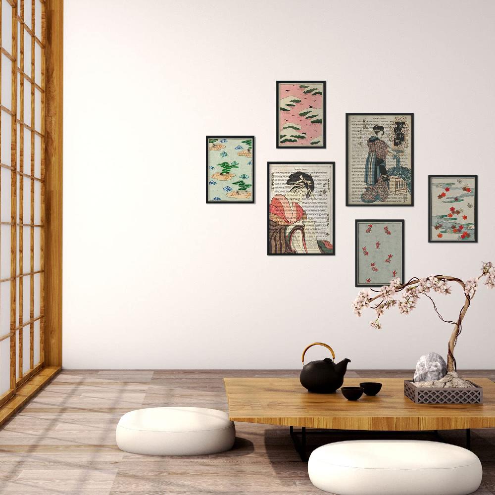 Nacnic Set De 6 Láminas De Estética Collage De Japón