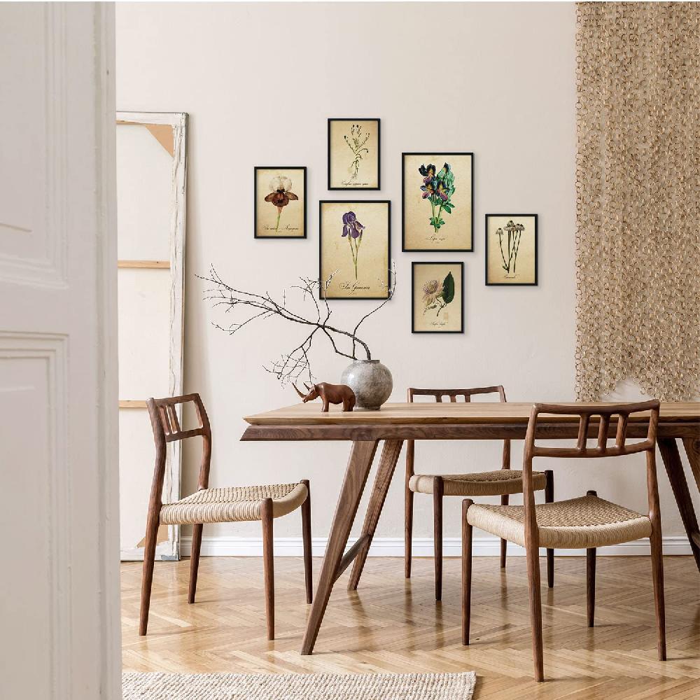 Nacnic Set De 6 Láminas De Flores Vintage Estilo Collage