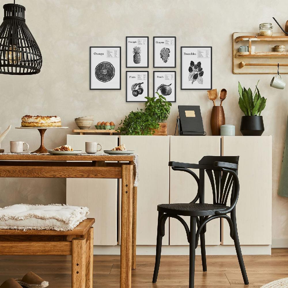 nacnic Set de 6 láminas de Frutas con Estética Collage