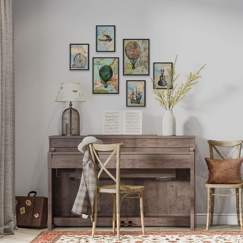 Nacnic Set De 6 Láminas De Mapas Vintage Estilo Collage