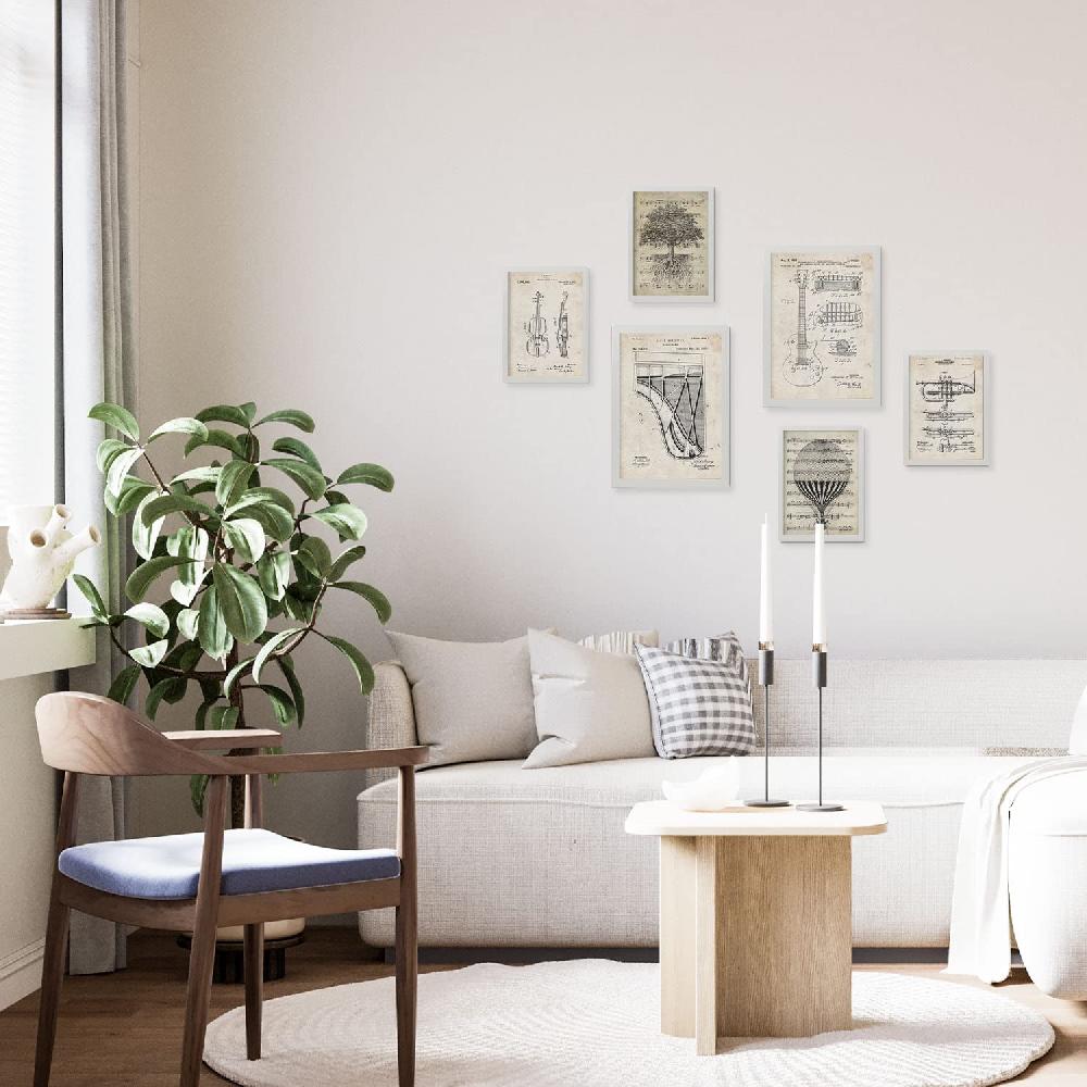 Nacnic Set De 6 Láminas De Música Con Estética Collage