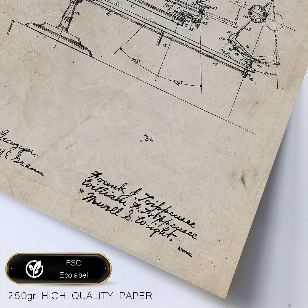 Nacnic Set De 6 Láminas De Patentes Astronauta Con Dibujos Retro