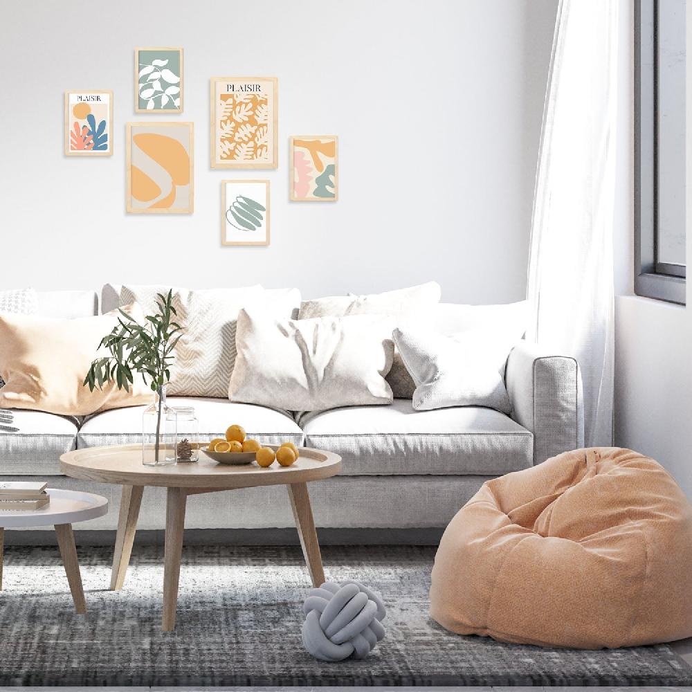 nacnic Set de 6 láminas de Vegetación Estilo Collage