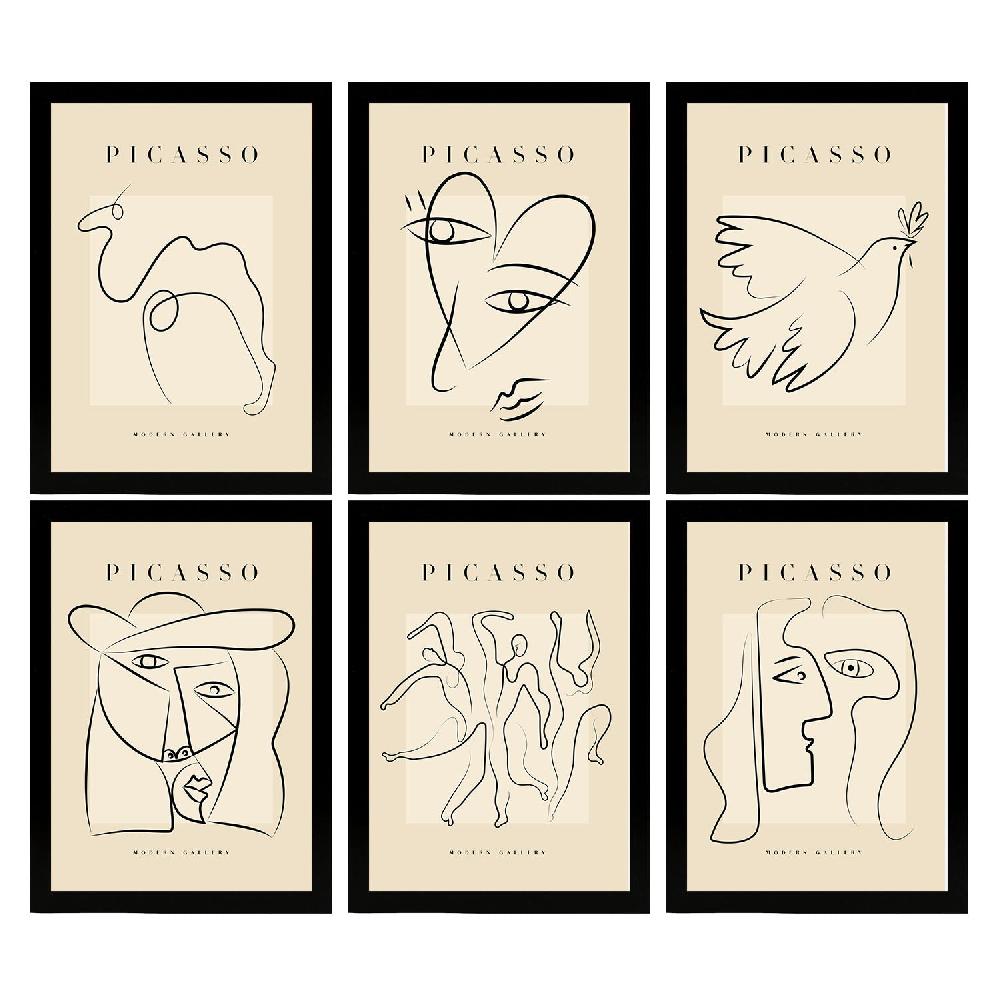 Nacnic Set De 6 Láminas Decorativas Picasso Modelo Paz De Nacnic