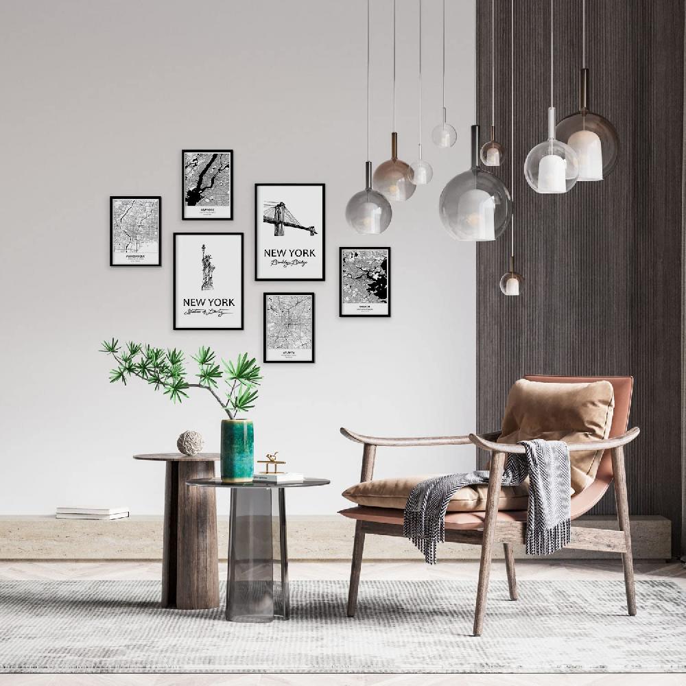 Nacnic Set De 6 Láminas Estilo Nórdico De EE.UU. Y Monumentos