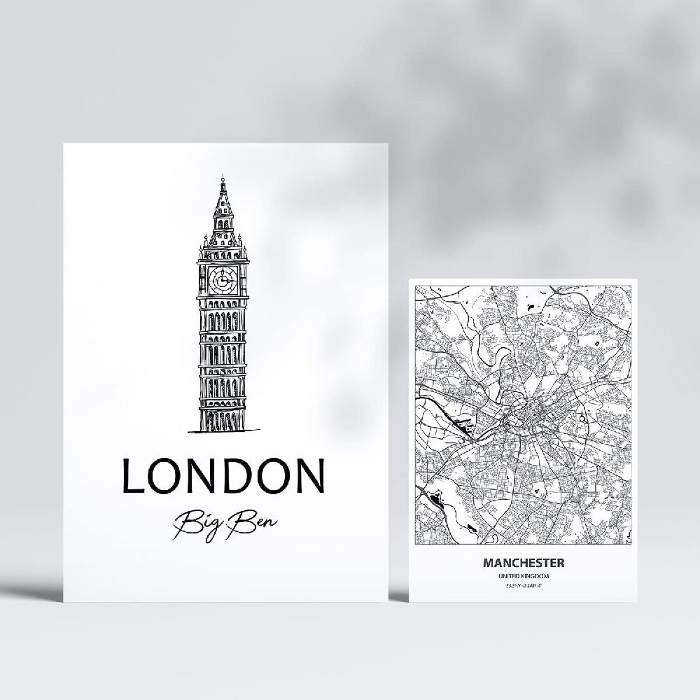 Nacnic Set De 6 Láminas Estilo Nórdico De Reino Unido