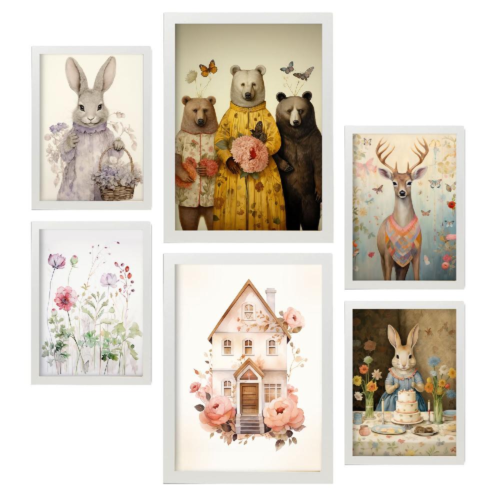 Nacnic Set De 6 Láminas Nacnic De Animales De Mariposa