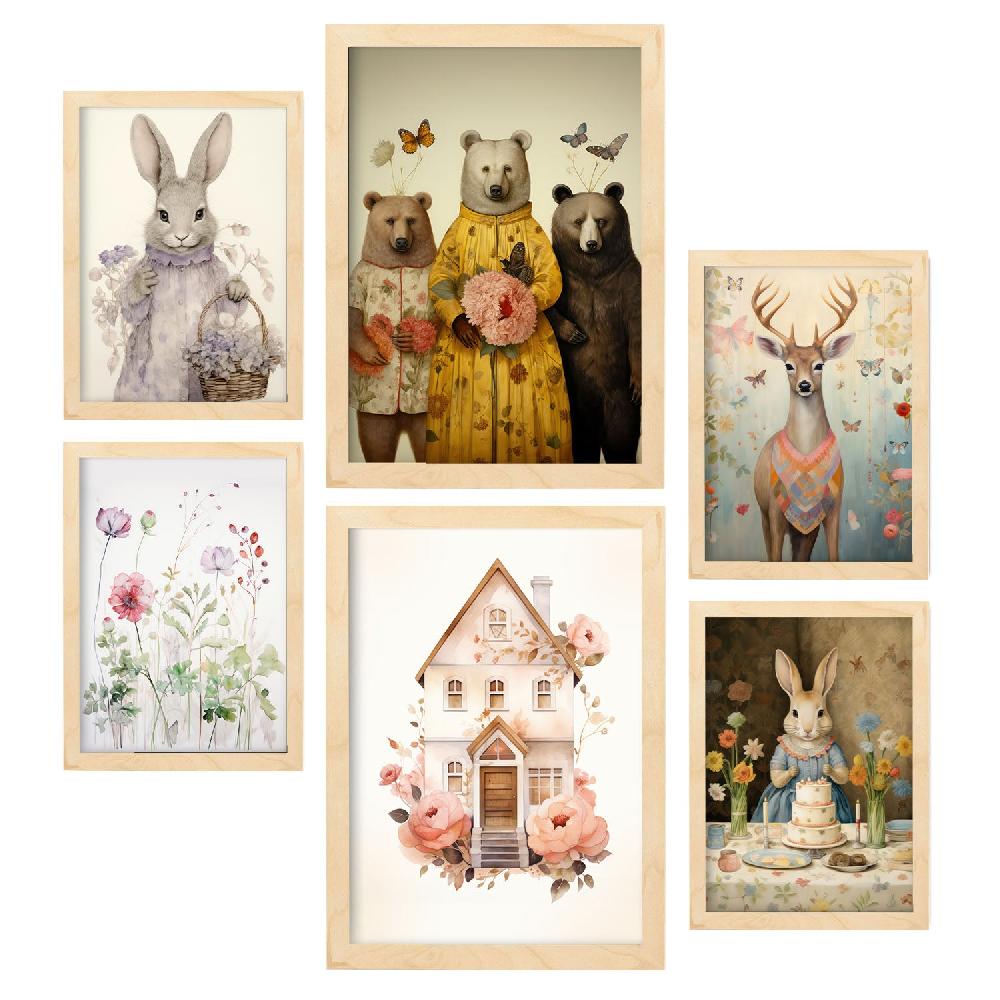 Nacnic Set De 6 Láminas Nacnic De Animales De Mariposa