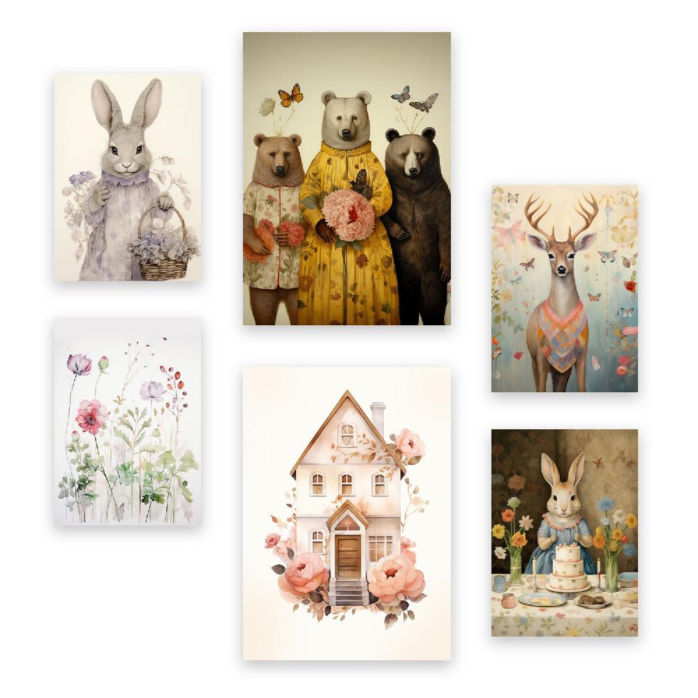 nacnic Set de 6 Láminas Nacnic de Animales de Mariposa