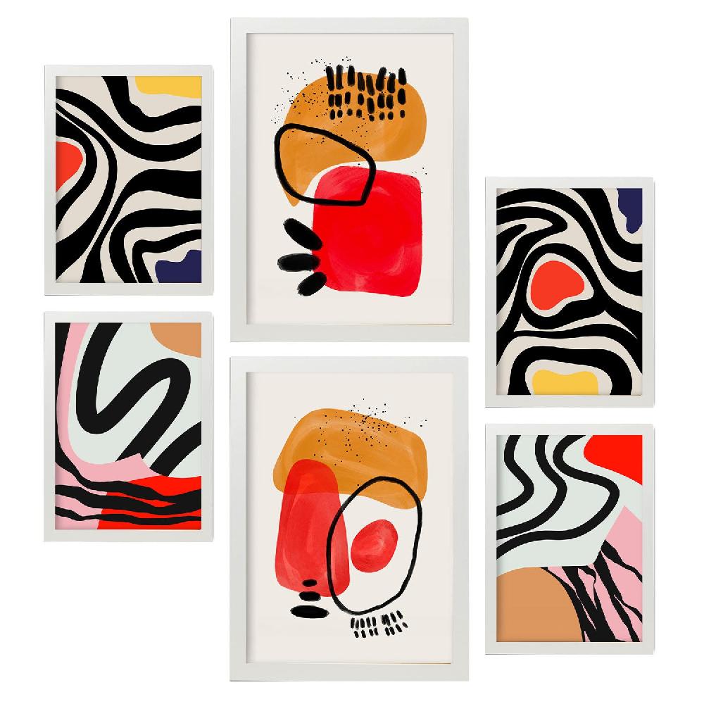 Nacnic Set De 6 Láminas Nacnic Jazzy Arts 1 En Resúmenes Coloridos