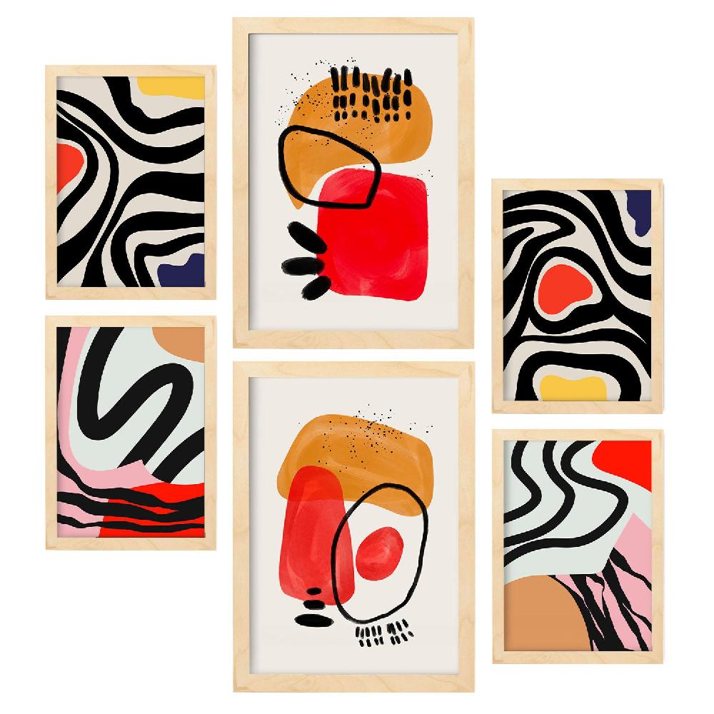 Nacnic Set De 6 Láminas Nacnic Jazzy Arts 1 En Resúmenes Coloridos