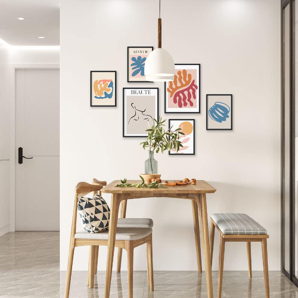 Nacnic Set De 6 Láminas Naranja Y Azul Estilo Collage