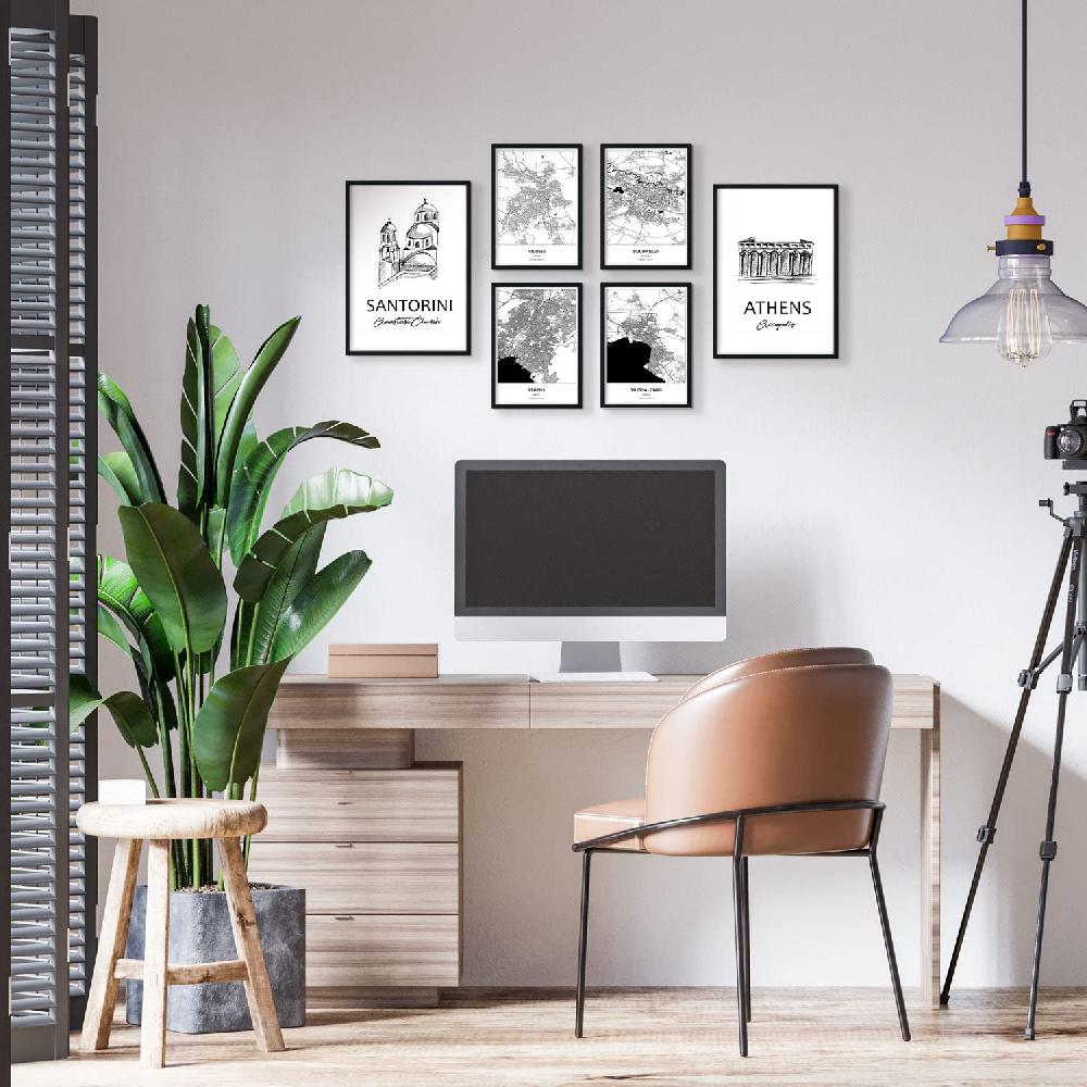 Nacnic Set De 6 Láminas Nórdicas De Europa Con Mapas Y Monumentos