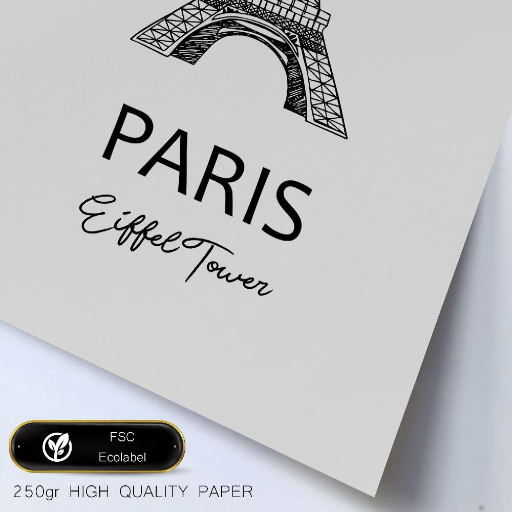 Nacnic Set De 6 Láminas Nórdicas De Francia Con Mapas Y Monumentos