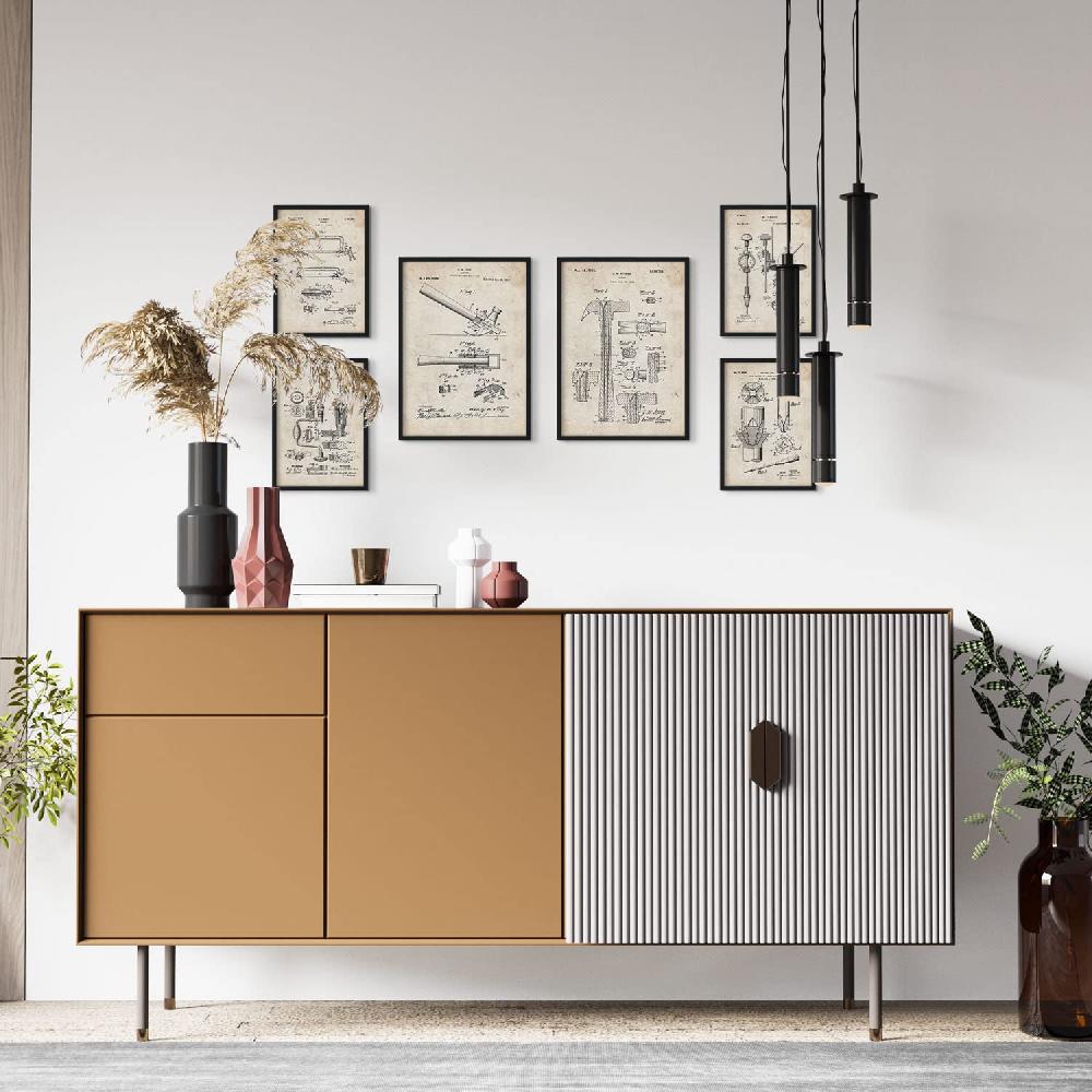 Nacnic Set De 6 Láminas Retro De Patentes Herramientas De Construcción 2