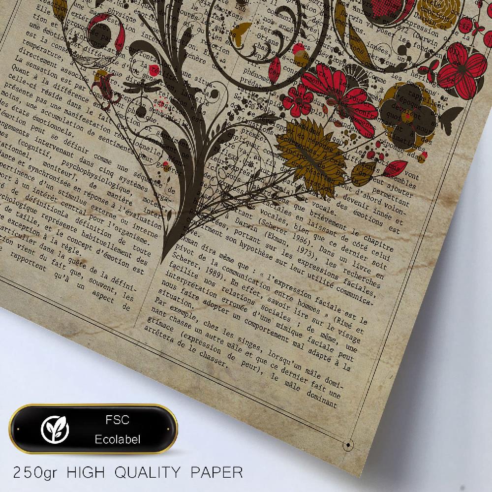 Nacnic Set De 6 Láminas Texto Vintage Con Estética Collage