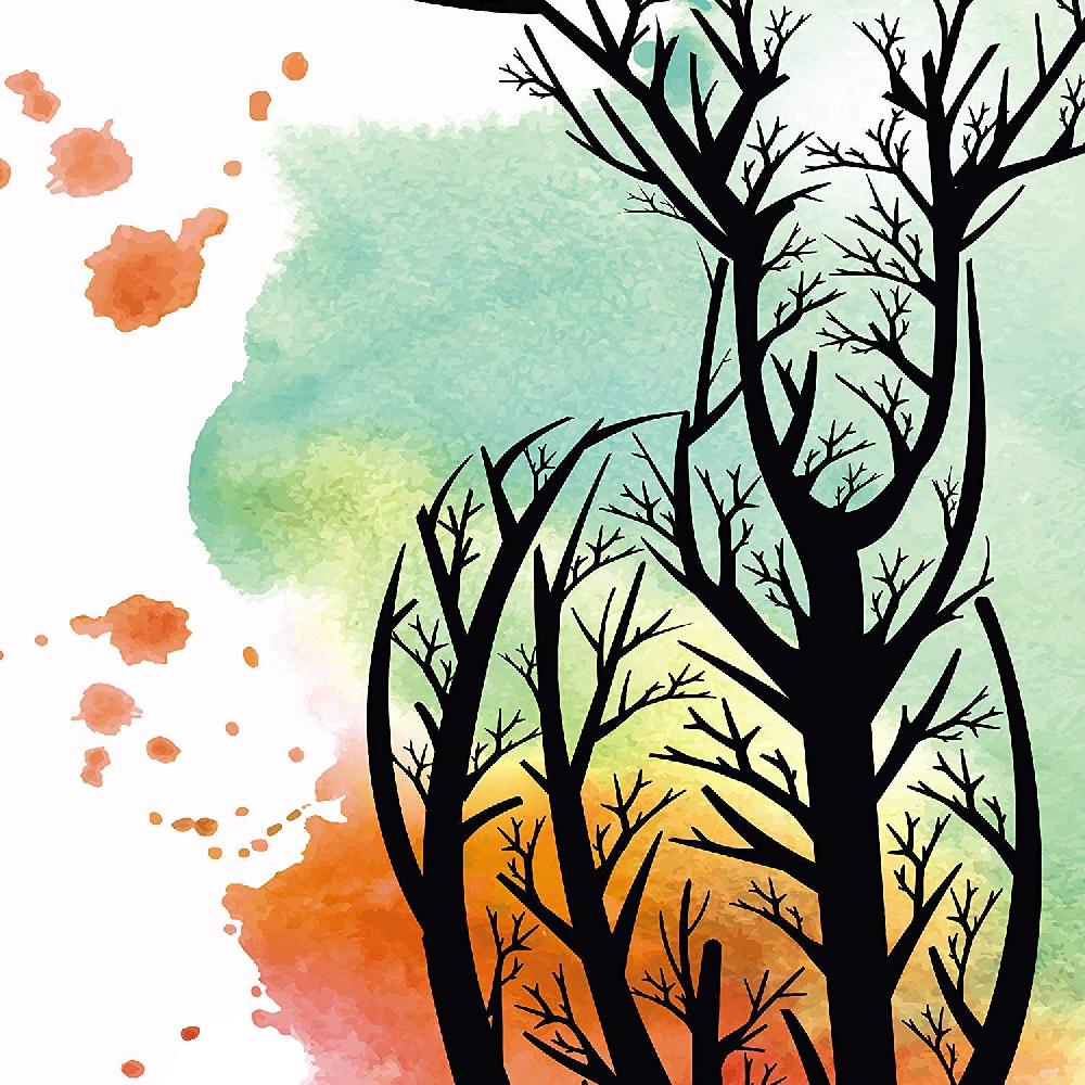 Nacnic Set De Dos Láminas Estilo Acuarela De Ciervos Nórdicos