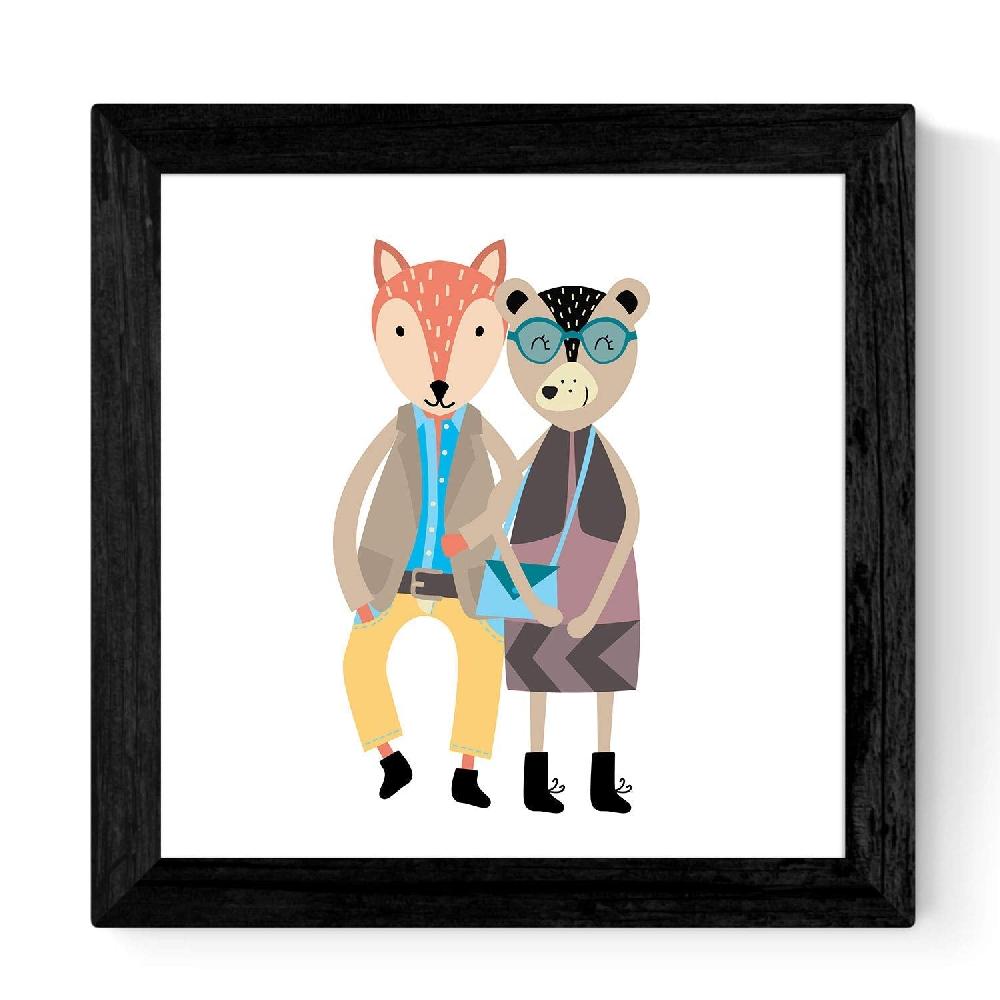 Nacnic Set De Láminas Animales Escandinavos Modernos En La Ciudad