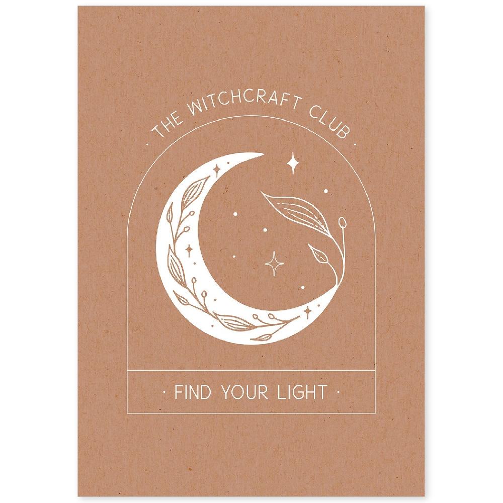 nacnic Set de láminas Club de brujería con arte abstracto floral en tonos tierra