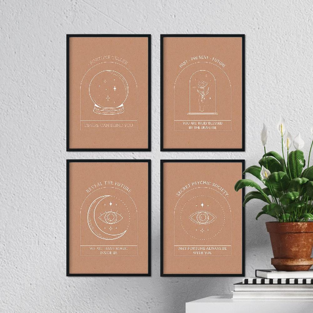 Nacnic Set De Láminas Colección Esotérica De Arte Abstracto Floral