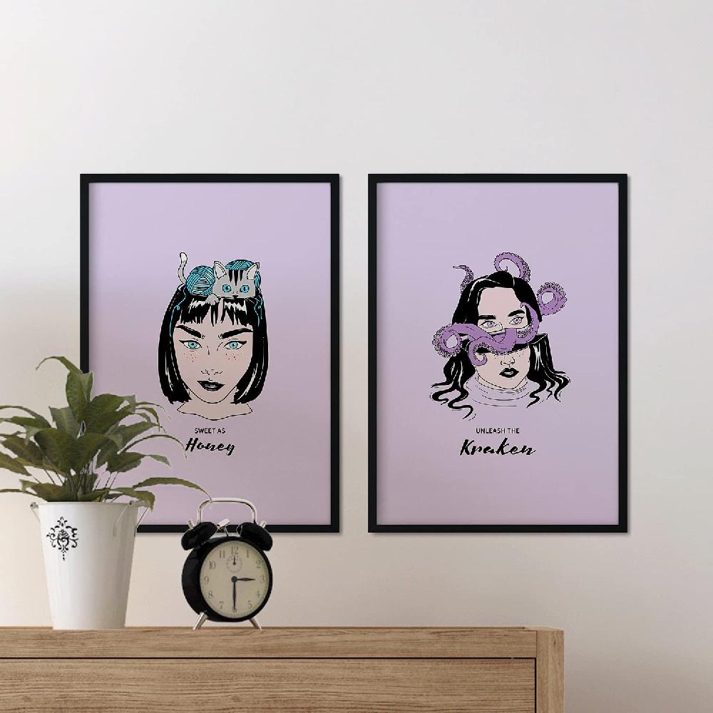 Nacnic Set De Láminas De Cabezas De Mujer Artísticas