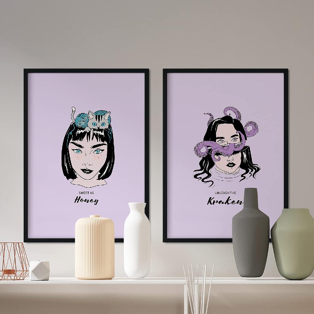 Nacnic Set De Láminas De Cabezas De Mujer Artísticas