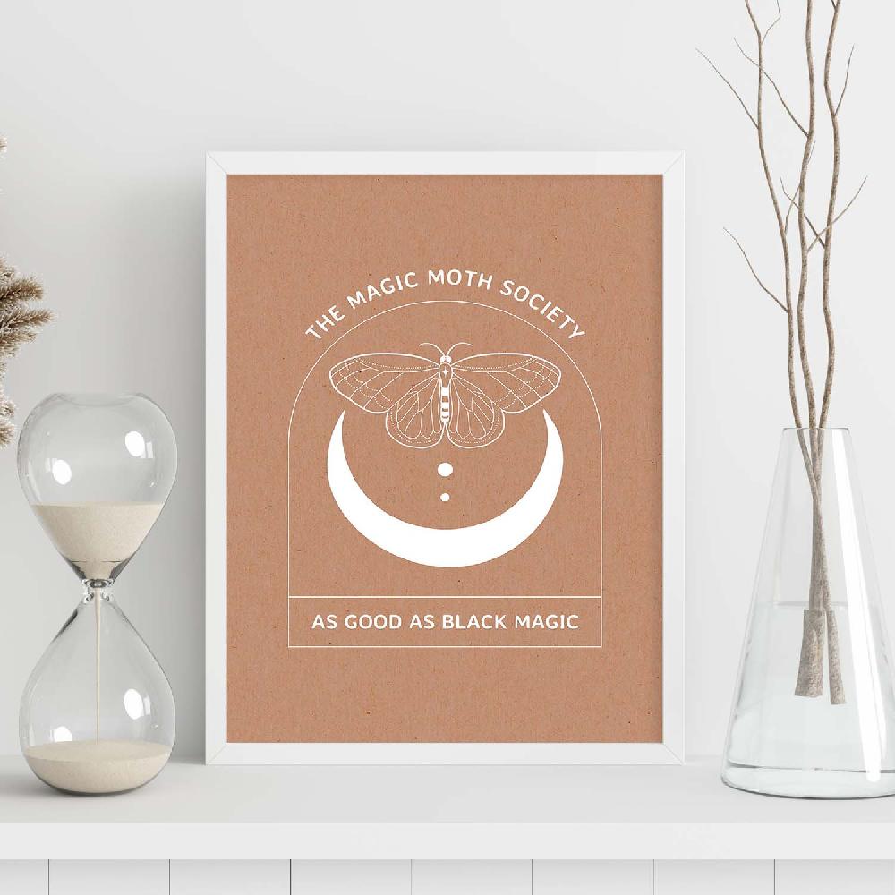 Nacnic Set De Láminas De Polillas Mágicas Con Arte Abstracto Floral