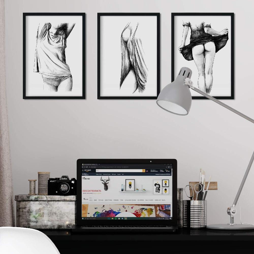 nacnic Set de láminas eróticas chica mujer sensuales