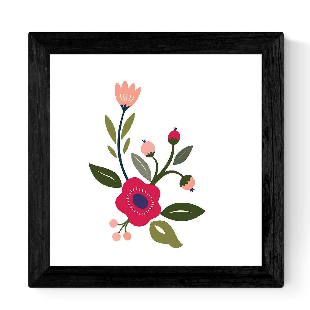 Nacnic Set De Láminas Escandinavas De Flores En Tonos Rosas Y Naranjas