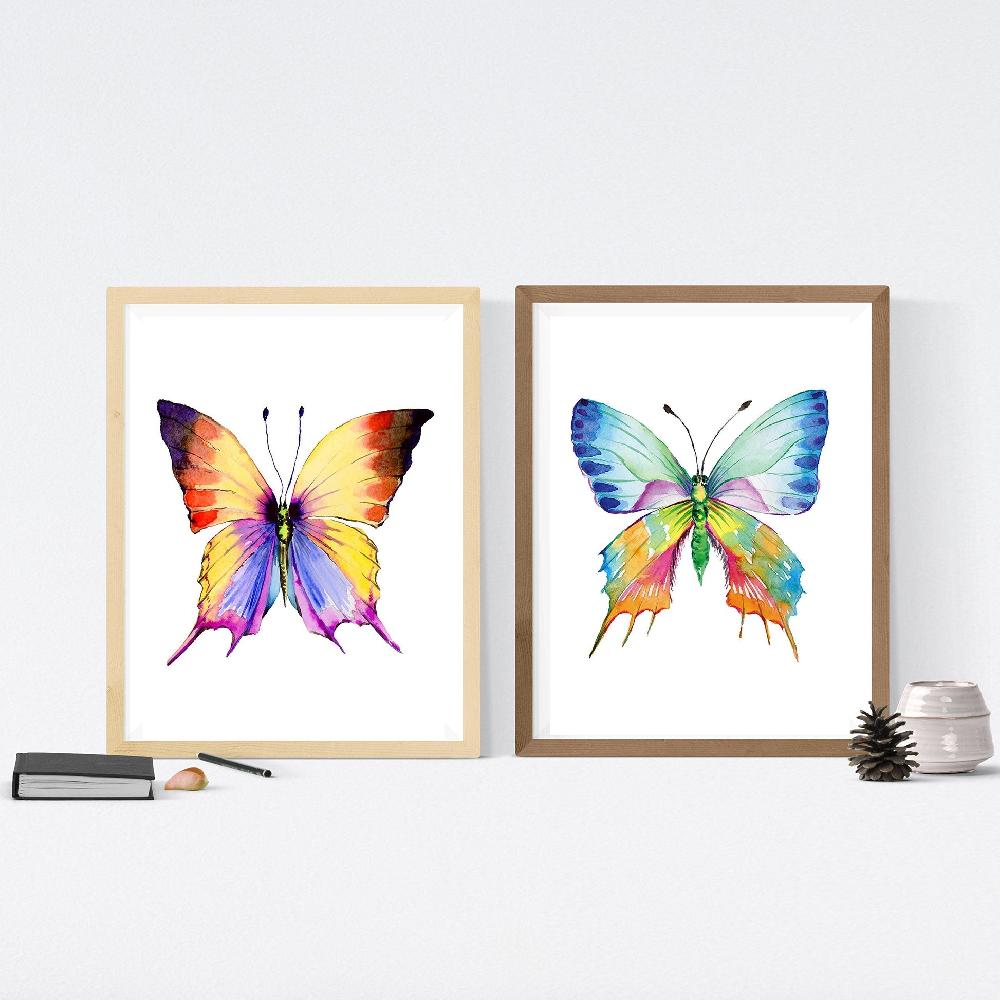 nacnic Set de Láminas Mariposas en Estilo Acuarela Nacnic