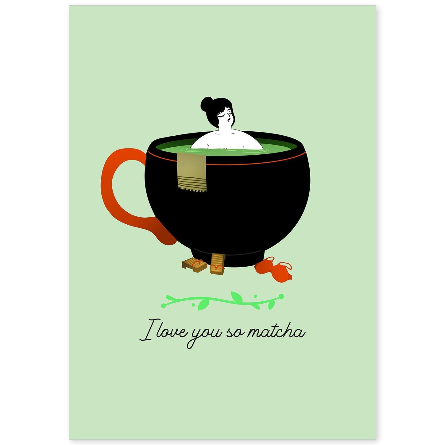 nacnic Set de láminas Matcha para amantes del té y café