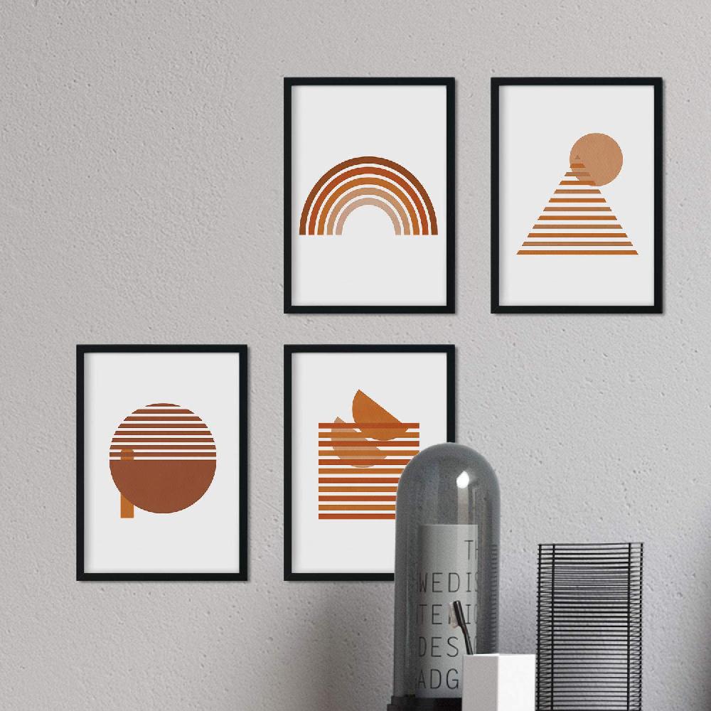 nacnic Set de Láminas Minimalistas Terracota Marruecos