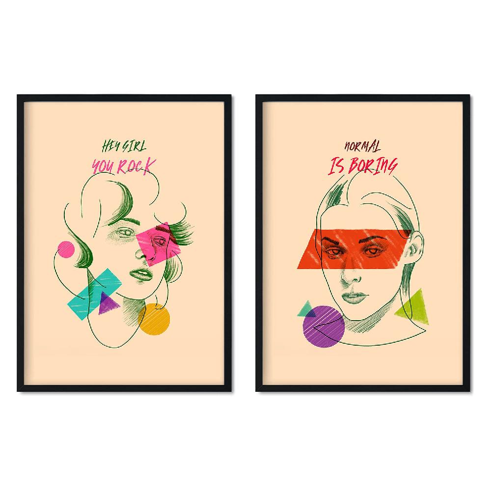 nacnic Set de Láminas Minimalistas y Coloridas Pack Verde