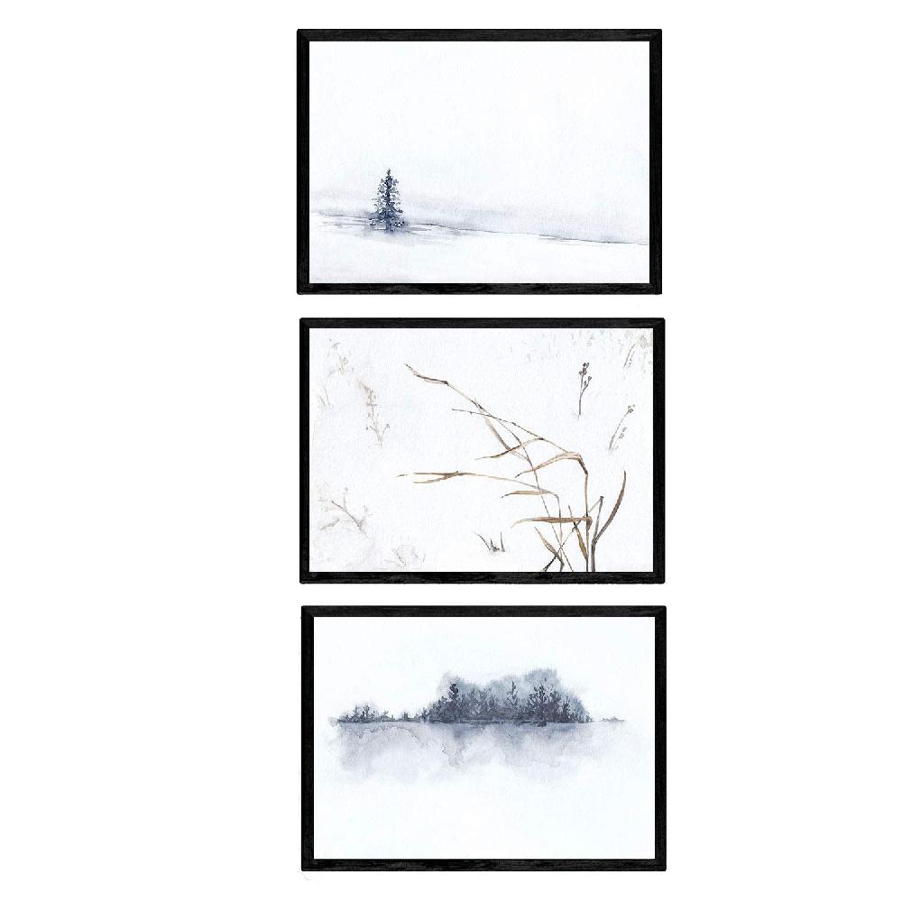 nacnic Set de Láminas Nórdicas Noviembre Nieve y Nordico