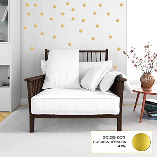 nacnic Set de Pegatinas de Pared Círculos de Oro - Láminas