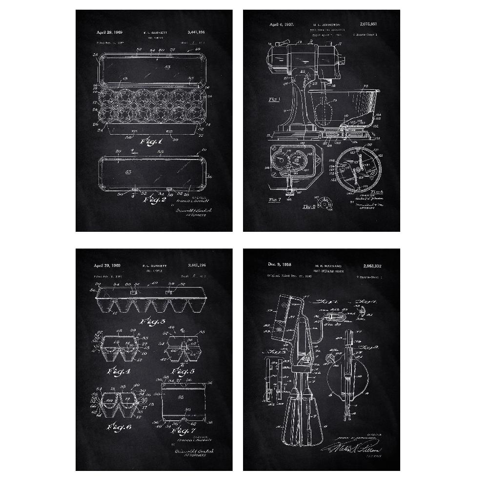 nacnic Set Preparado para Cocinar - Póster Chalkboard
