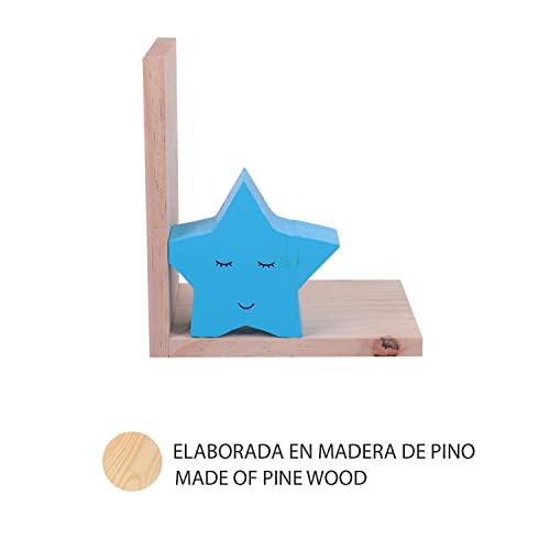Nacnic Sujetalibros Infantil Estrellas Azules Estilo Nórdico