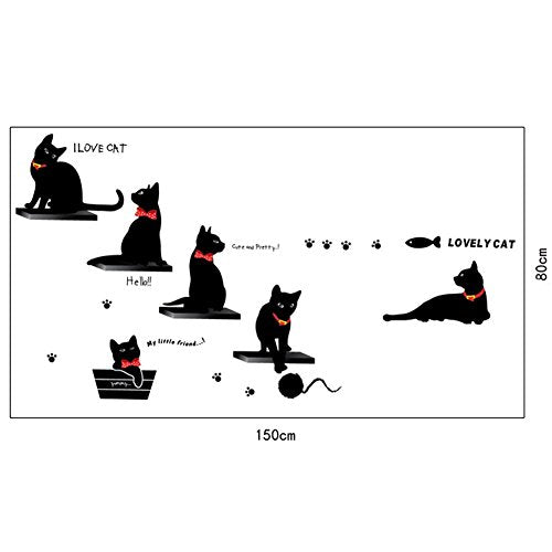 Nacnic Vinilo Adhesivo De Pared Gatos Infantil Para Niños