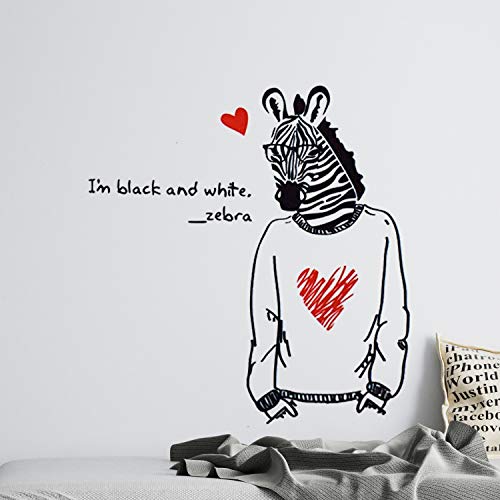 nacnic Vinilo Adhesivo de Pared Zebra para Dormitorios Juveniles - Lámina