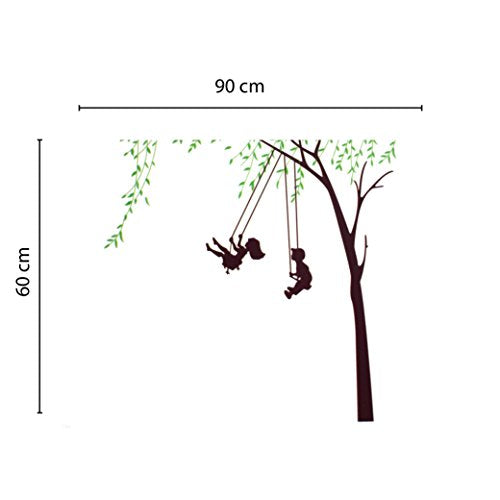 Nacnic Vinilo Adhesivo Infantil De Niños En Columpio - Laminas