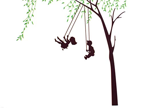 nacnic Vinilo Adhesivo Infantil de Niños en Columpio - Laminas