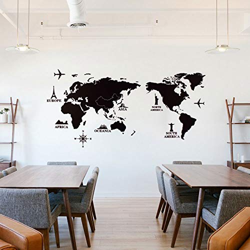 Nacnic Vinilo Adhesivo Mapamundi Para Habitaciones Y Oficinas