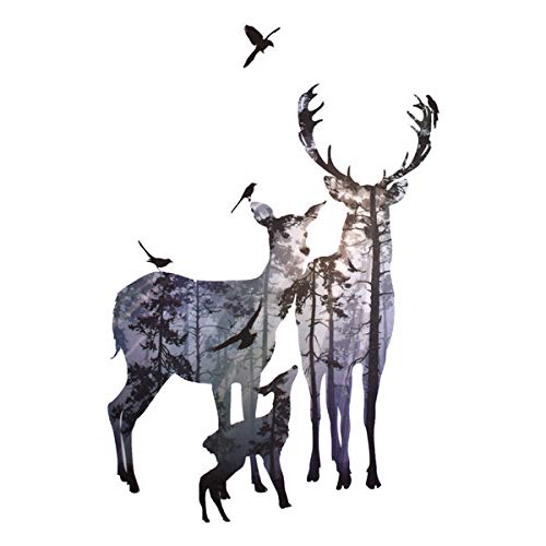 nacnic Vinilo Decorativo de Ciervos para Salón Habitaciones