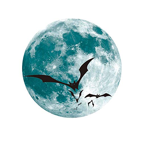 Nacnic Vinilo Decorativo De Luna Y Murciélagos Luminosos