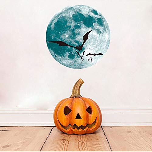 nacnic Vinilo Decorativo de Luna y Murciélagos Luminosos