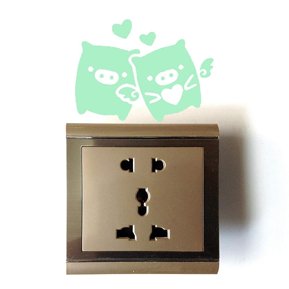 Nacnic Vinilo Decorativo Fluorescente De Gato Corazones Para Enchufe O Interruptor