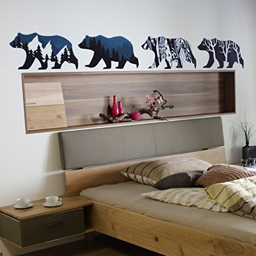 nacnic Vinilo Decorativo Geométrico de Osos Polares para Dormitorios y Salones