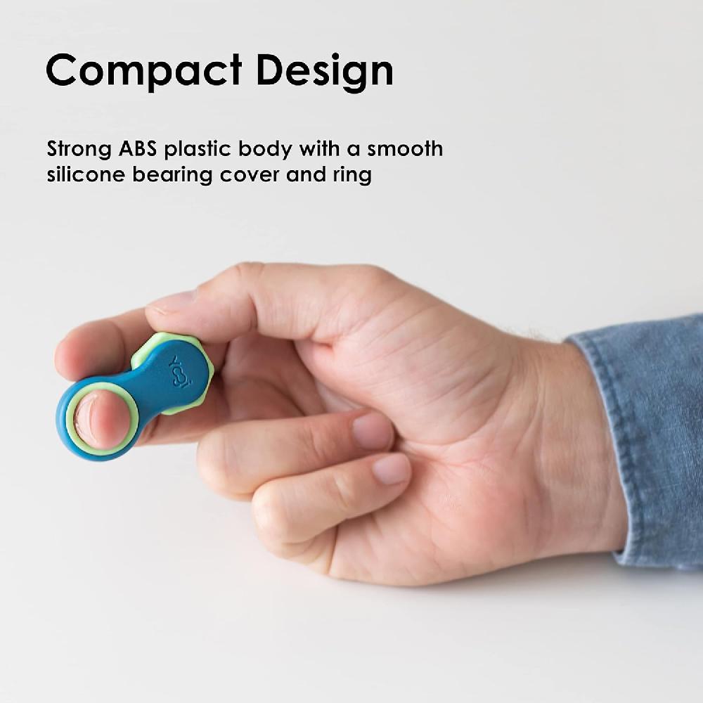 Nacnic Yogi Juguete Antiestrés Fidget Spinners Para Adultos Alivio De La Ansiedad Perfecto Para TDAH TDA Y Autismo Juguetes Antiestrés Silenciosos Para Adultos Y Niños Cinco Tamaños De Anillos - Océano