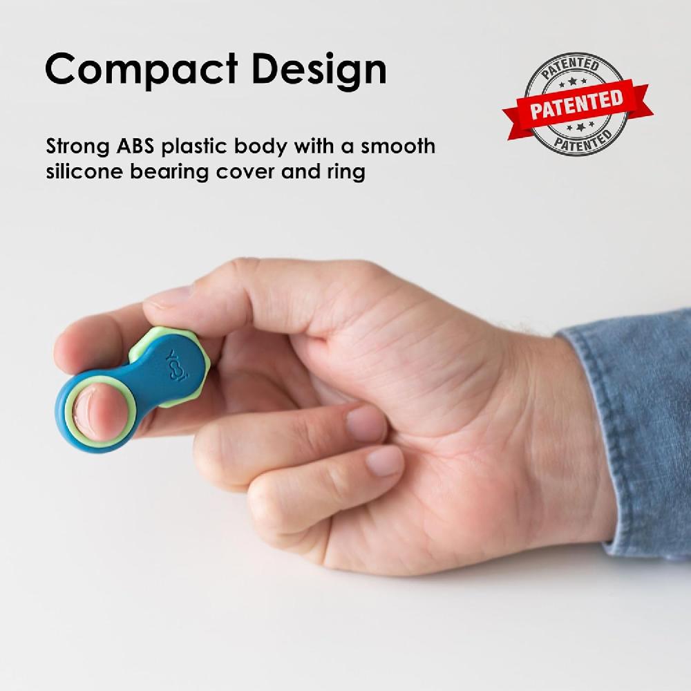 Nacnic Yogi Juguete Antiestrés Hilanderos Para Adultos Alivio De La Ansiedad ADHD Add Y Autismo Juguetes Silenciosos Para Adultos Y Niños Cinco Tamaños De Anillos Paquete De 2